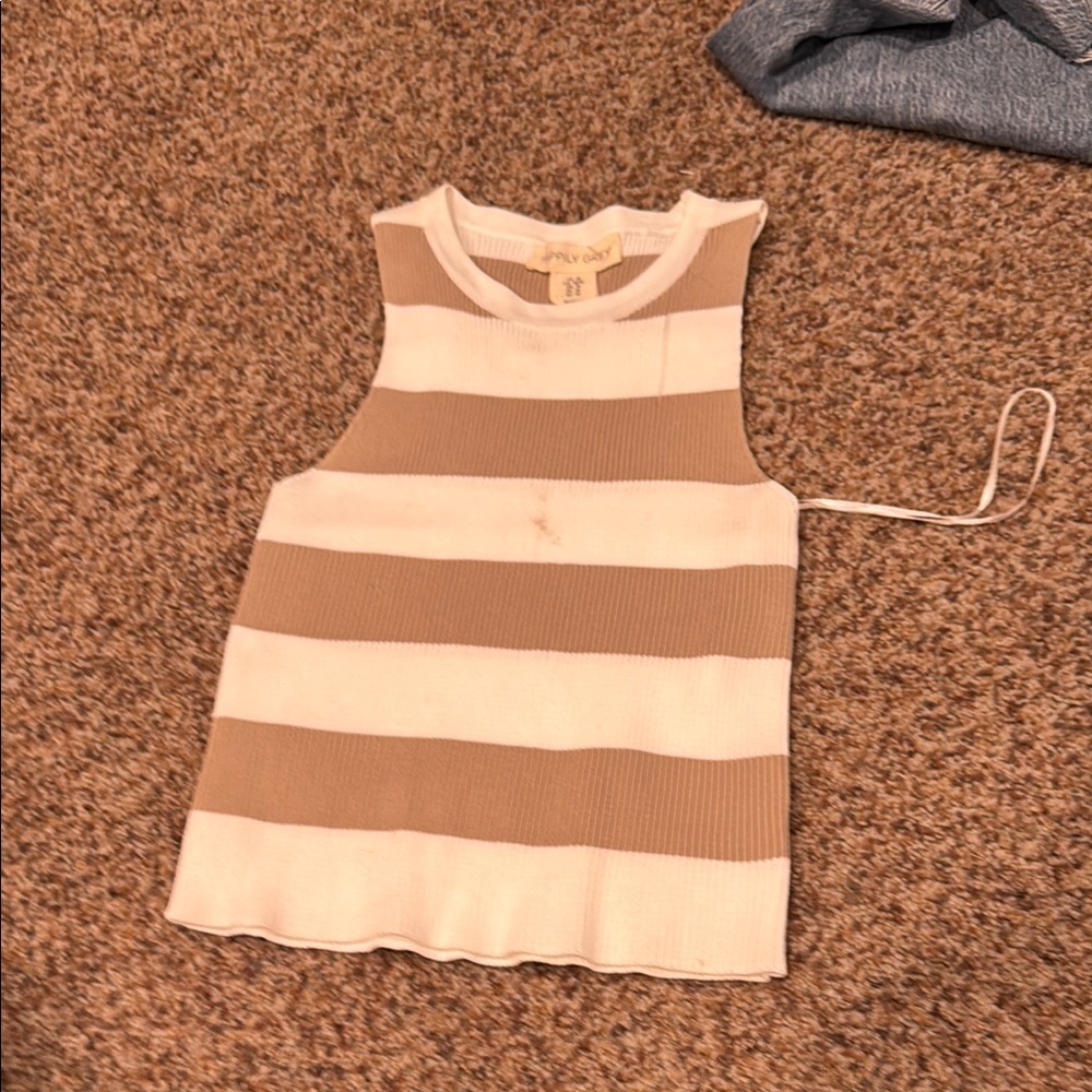 Striped Sleeveless Kids Top